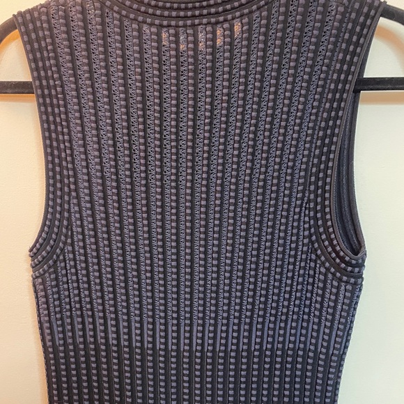 Theory Navy Textured Mini Dress Size Medium - Picture 7 of 12